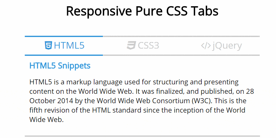 Pure CSS Responsive Tabs – CodeMyUI