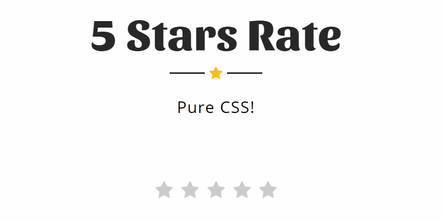 Pure CSS Star Rating Snippet – CodeMyUI