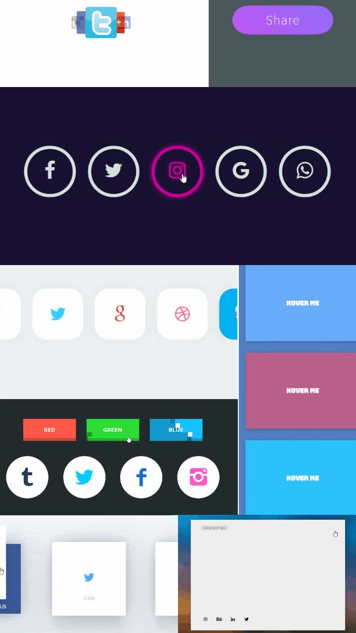 23 Social Media Icons Design Inspiration - CSS Snippets Ξ ℂ𝕠𝕕𝕖𝕄𝕪𝕌𝕀